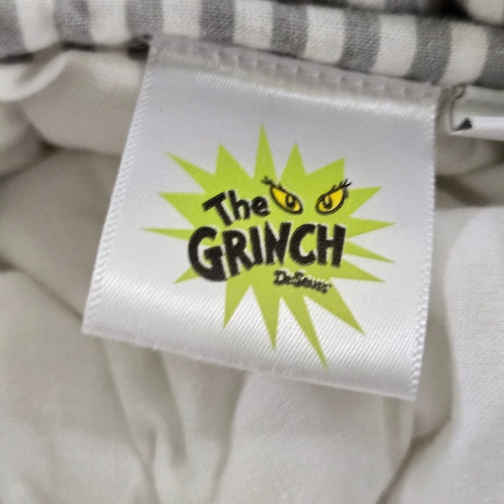 Pottery Barn Kids Dr Seuss The Grinch Quilt Full Queen Cindy Lou Christmas NEW
